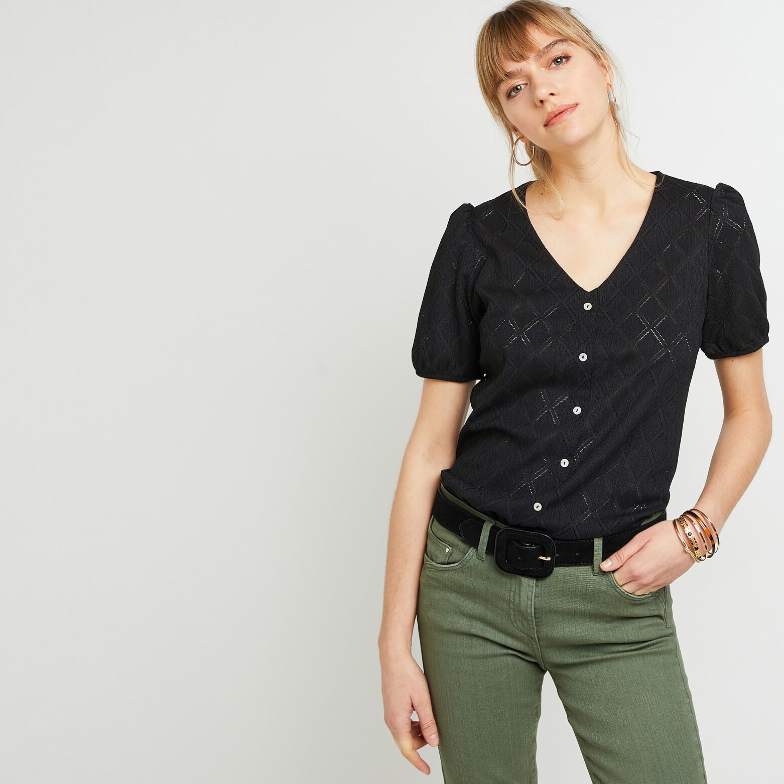 Tshirt ajouré femme