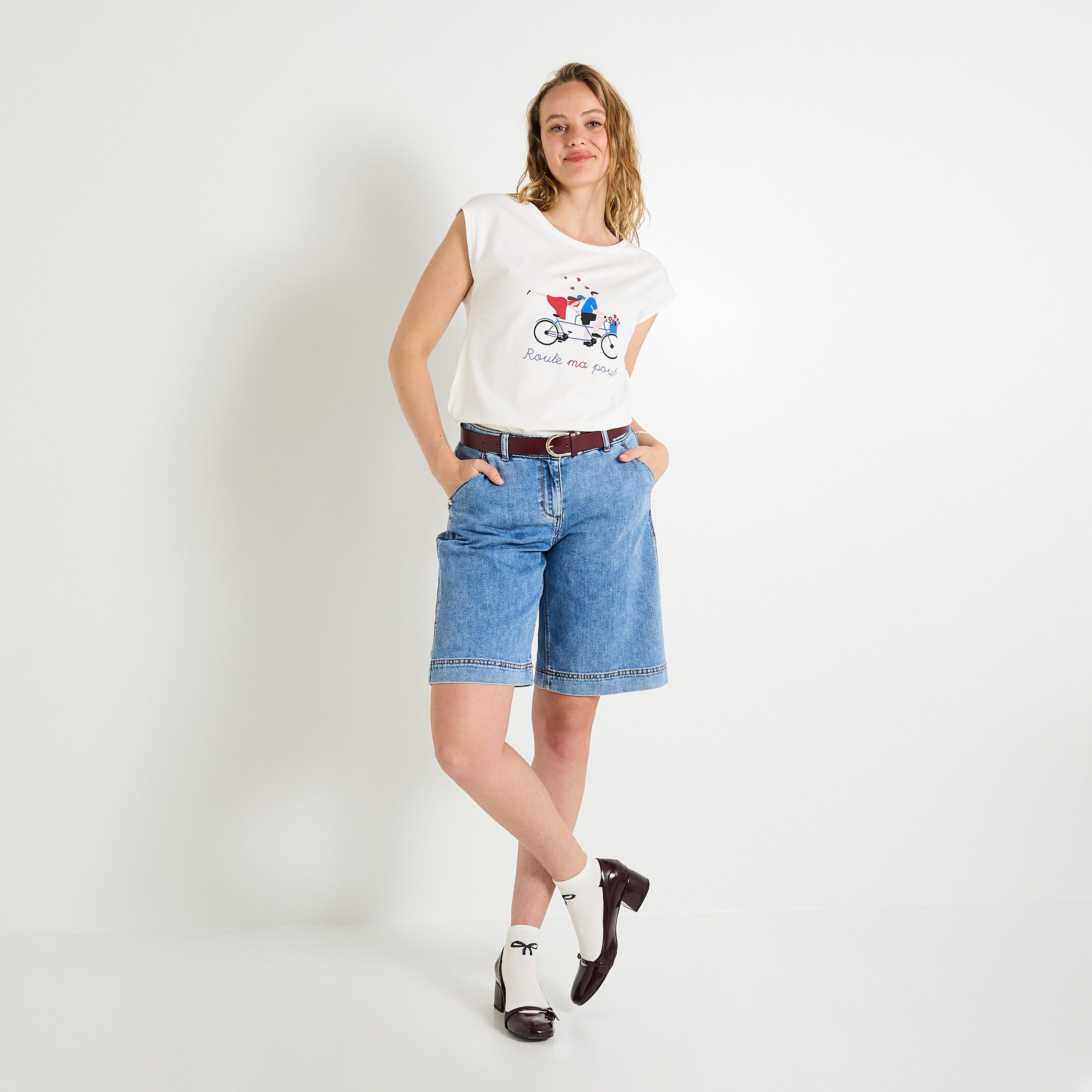 T-shirt col rond femme