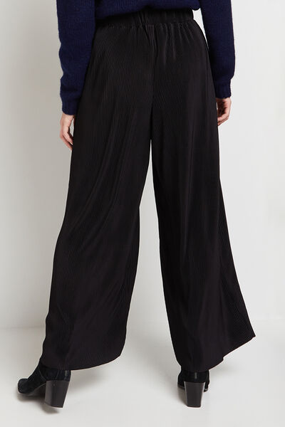 Pantalon large plissé femme