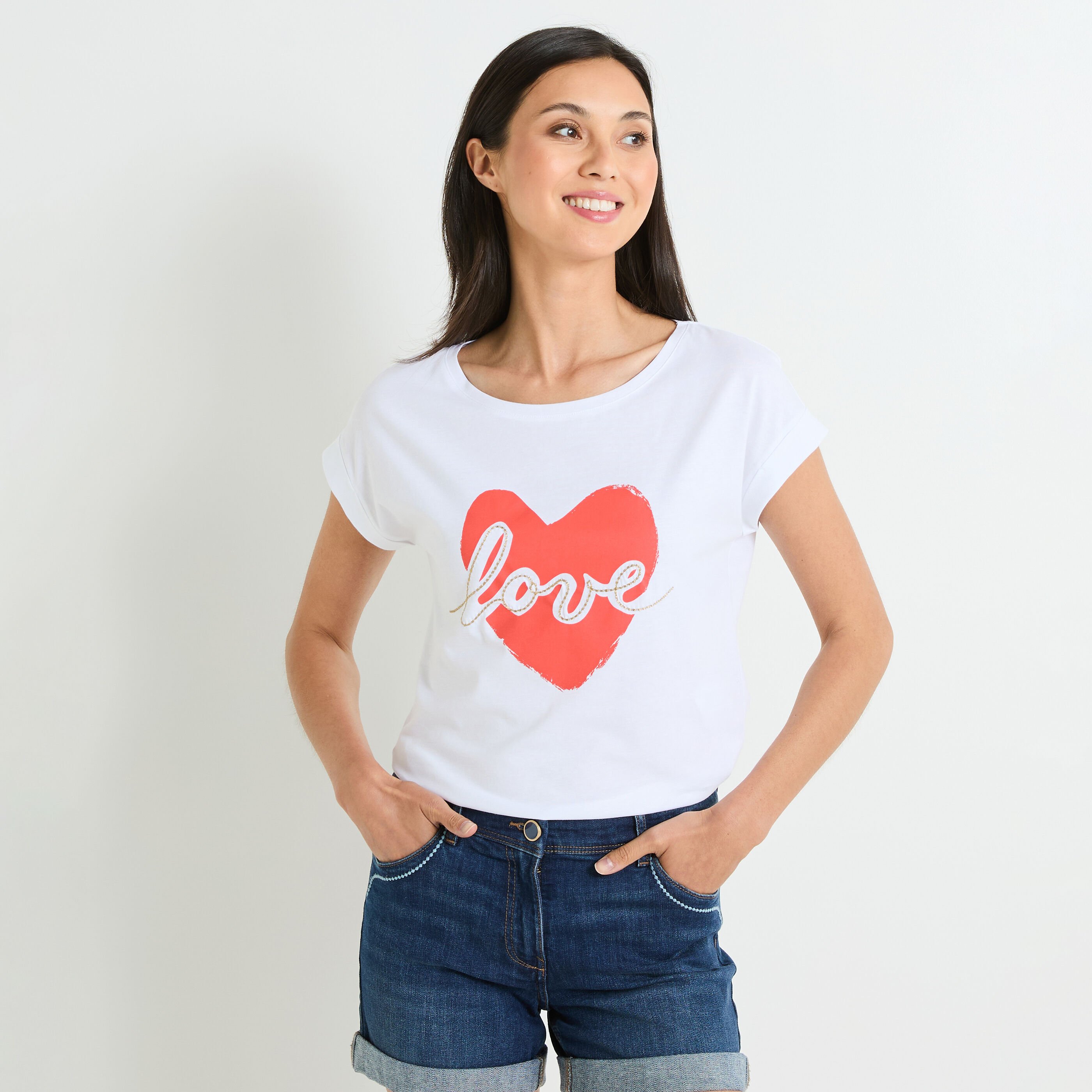Tshirt print femme