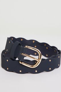 Ceinture à bords ondulés femme