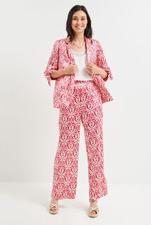 Pantalon satin imprimé femme