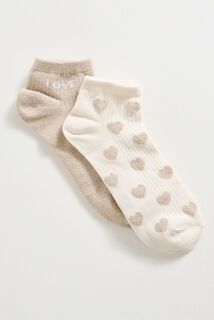 Lot de 2 paires de socquettes femme