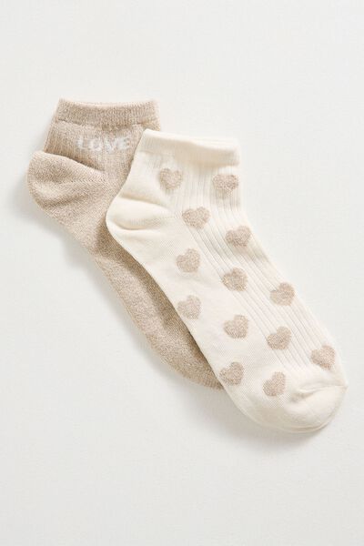 Lot de 2 paires de socquettes femme