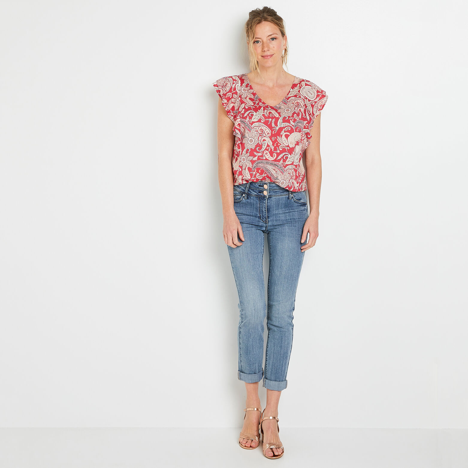 Blouse manches courtes femme