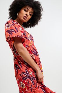 Robe longue imprimée femme