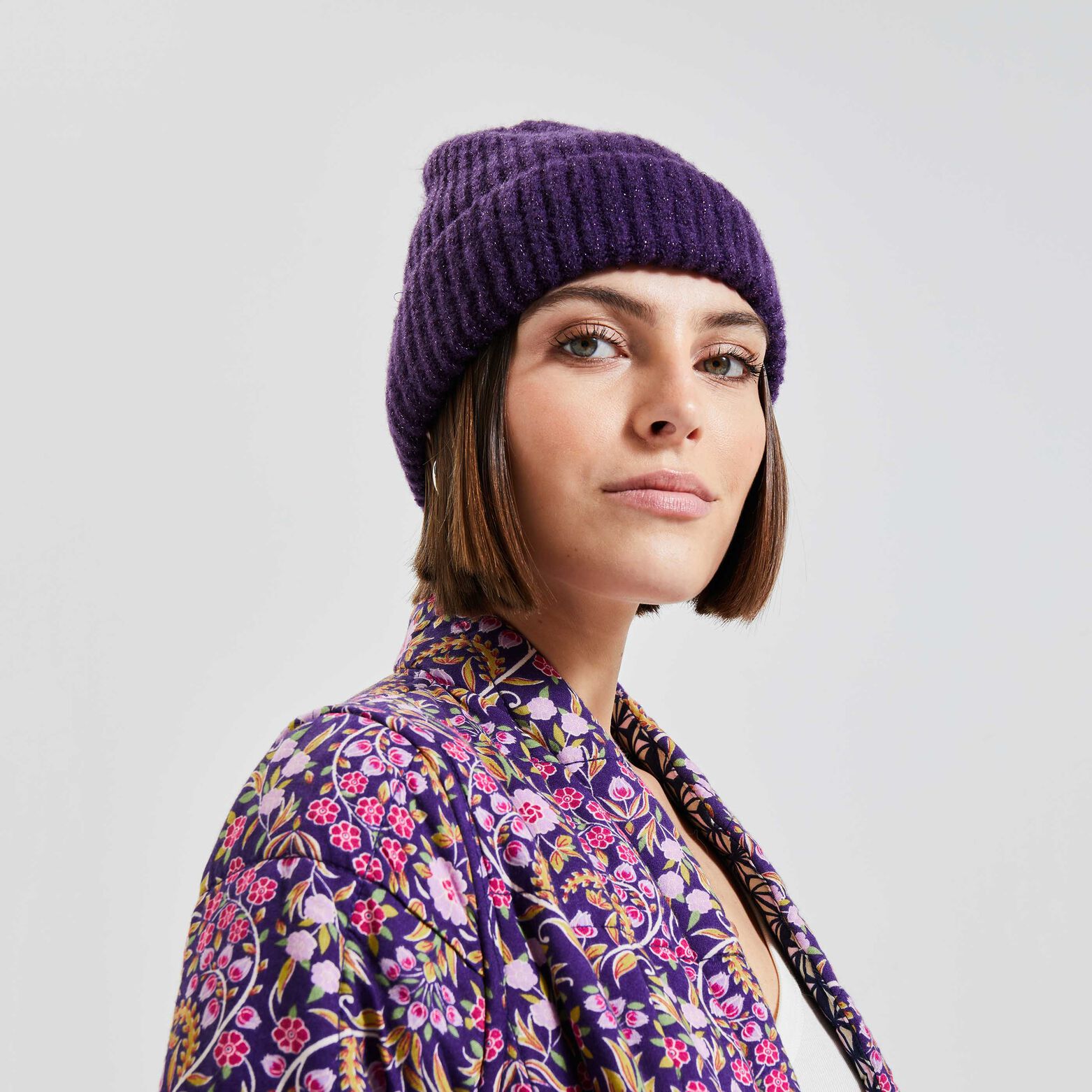 Bonnet scintillant femme