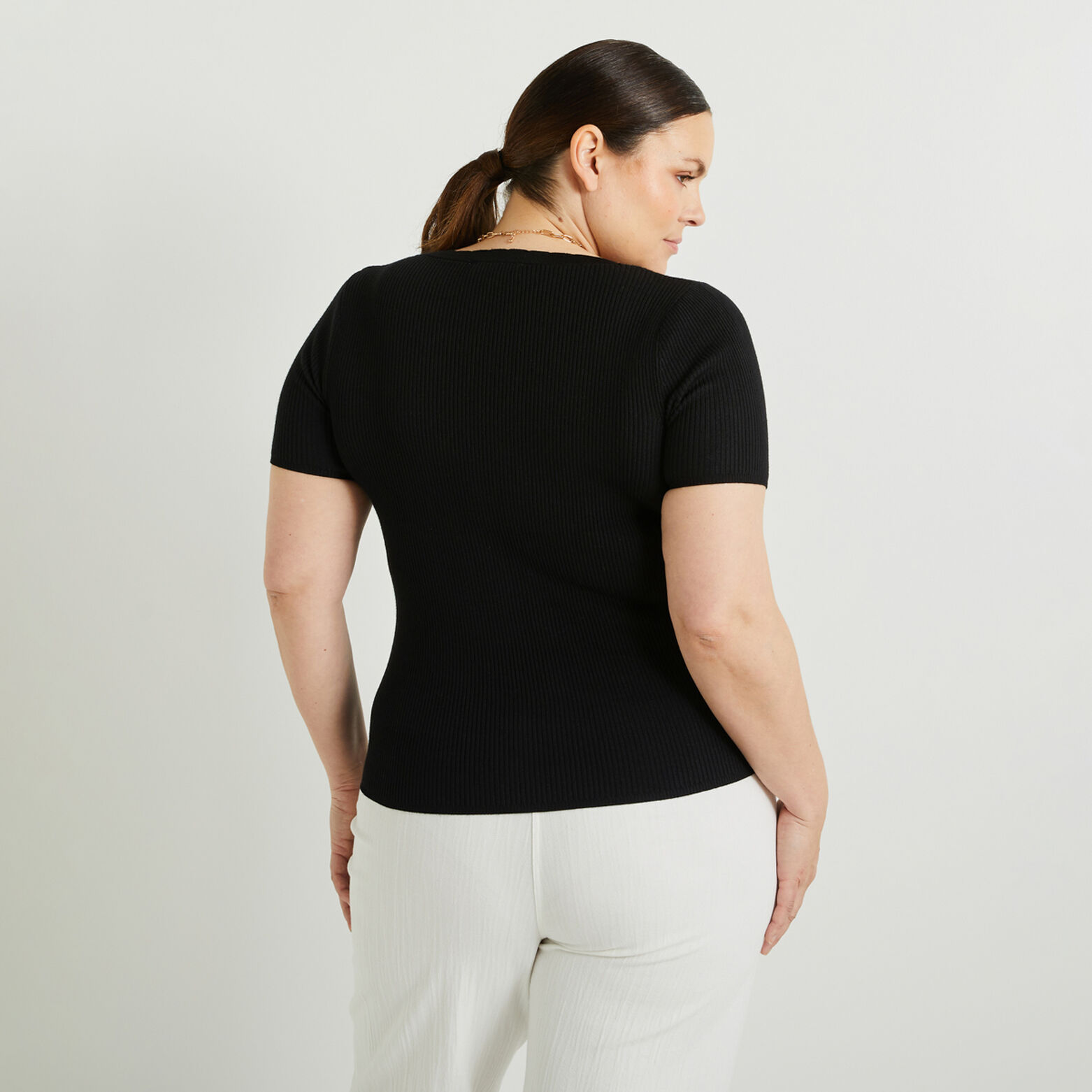Pull manches courtes femme