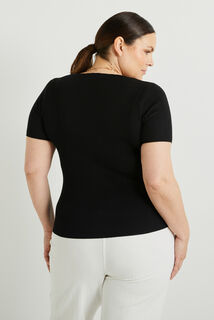 Pull manches courtes femme