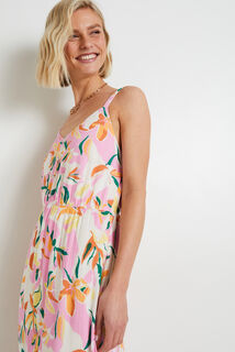 Robe longue imprimée femme
