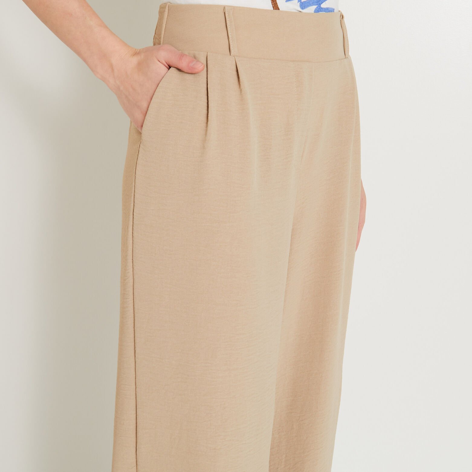 Pantalon à pince large femme