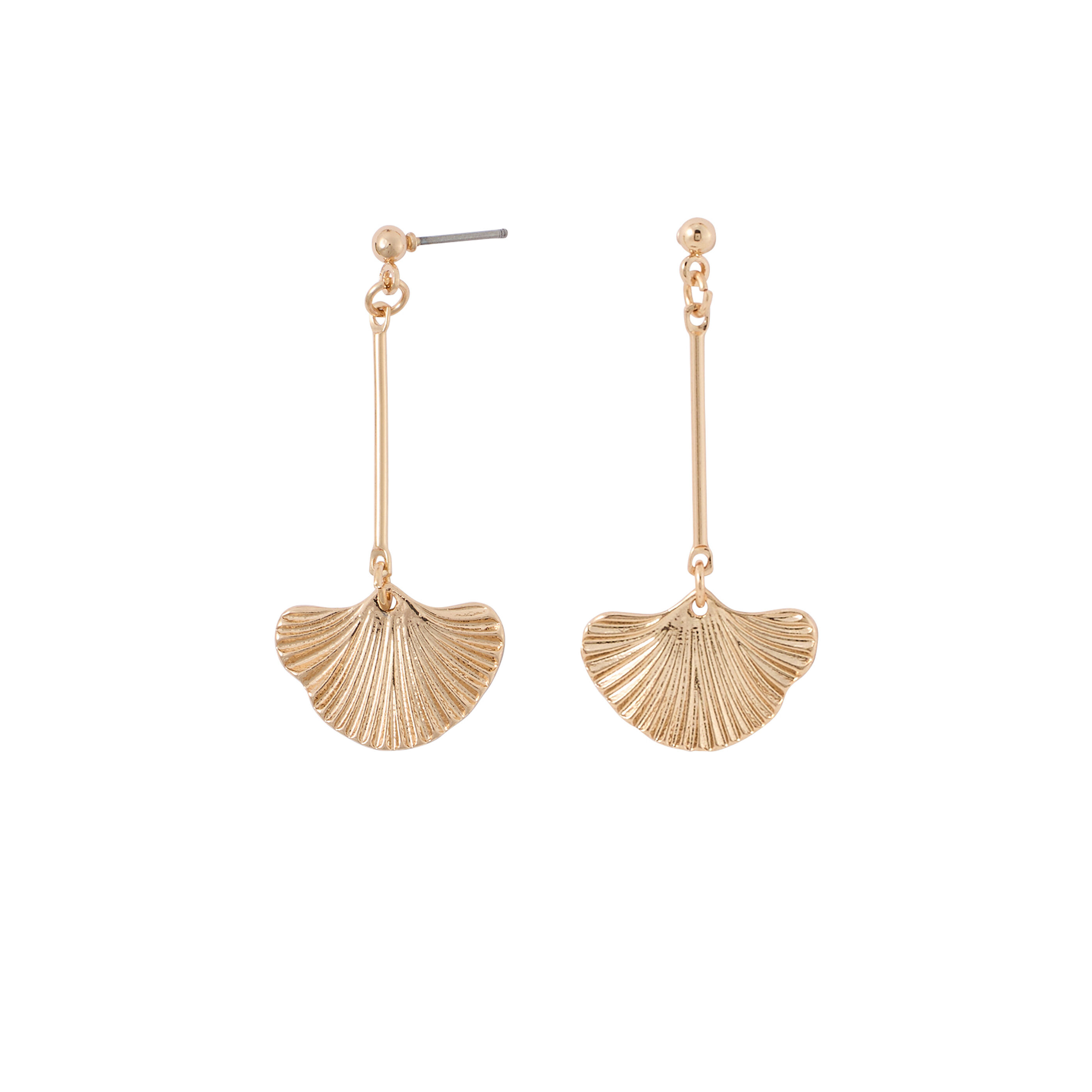 Boucles d'oreilles longues ginkgo femme