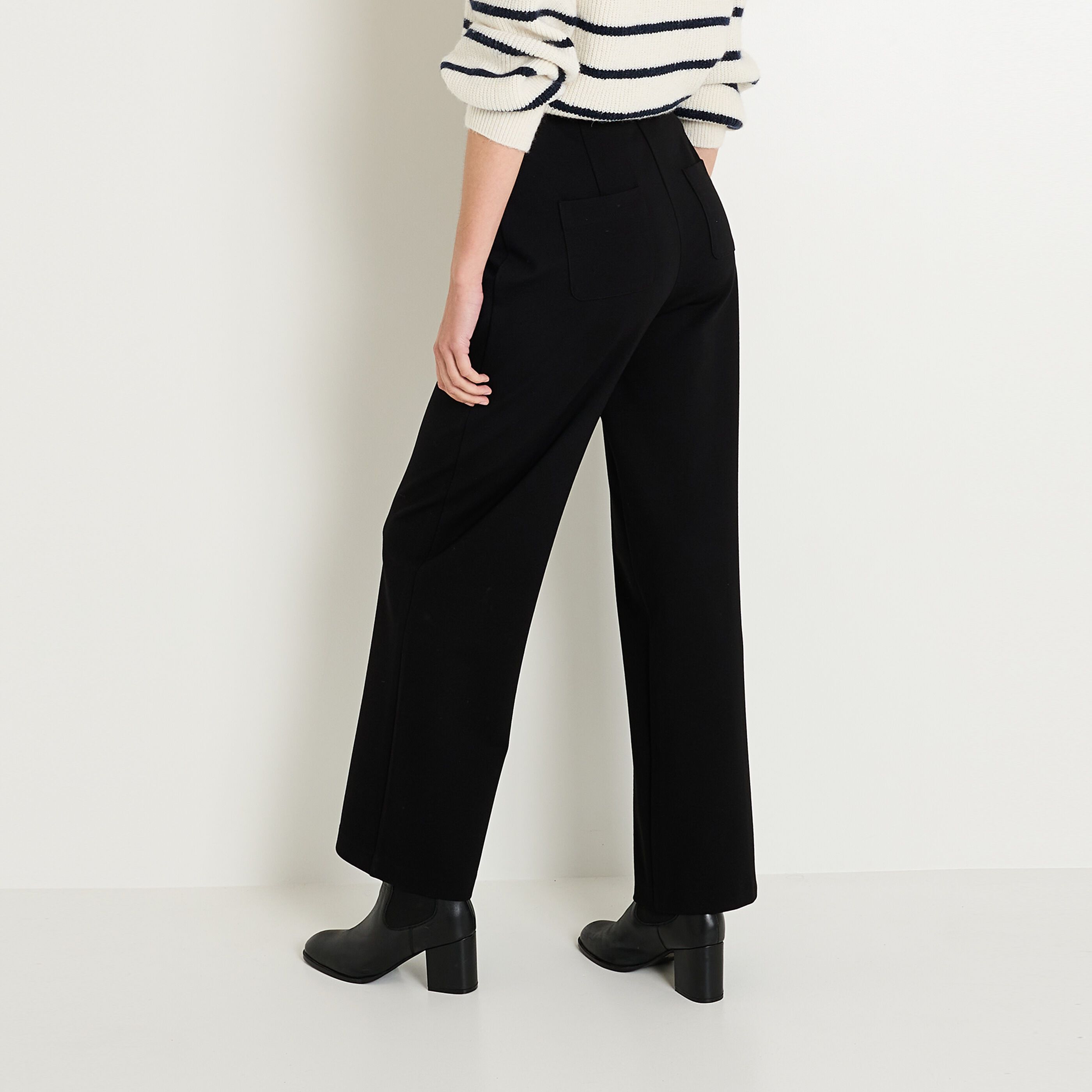 Pantalon taille haute femme NOIR Graindemalice