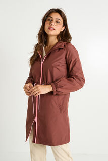 Imperméable long à capuche femme