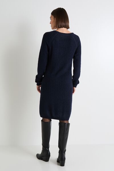 Robe pull col rond femme