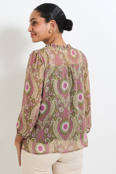 Blouse col V femme