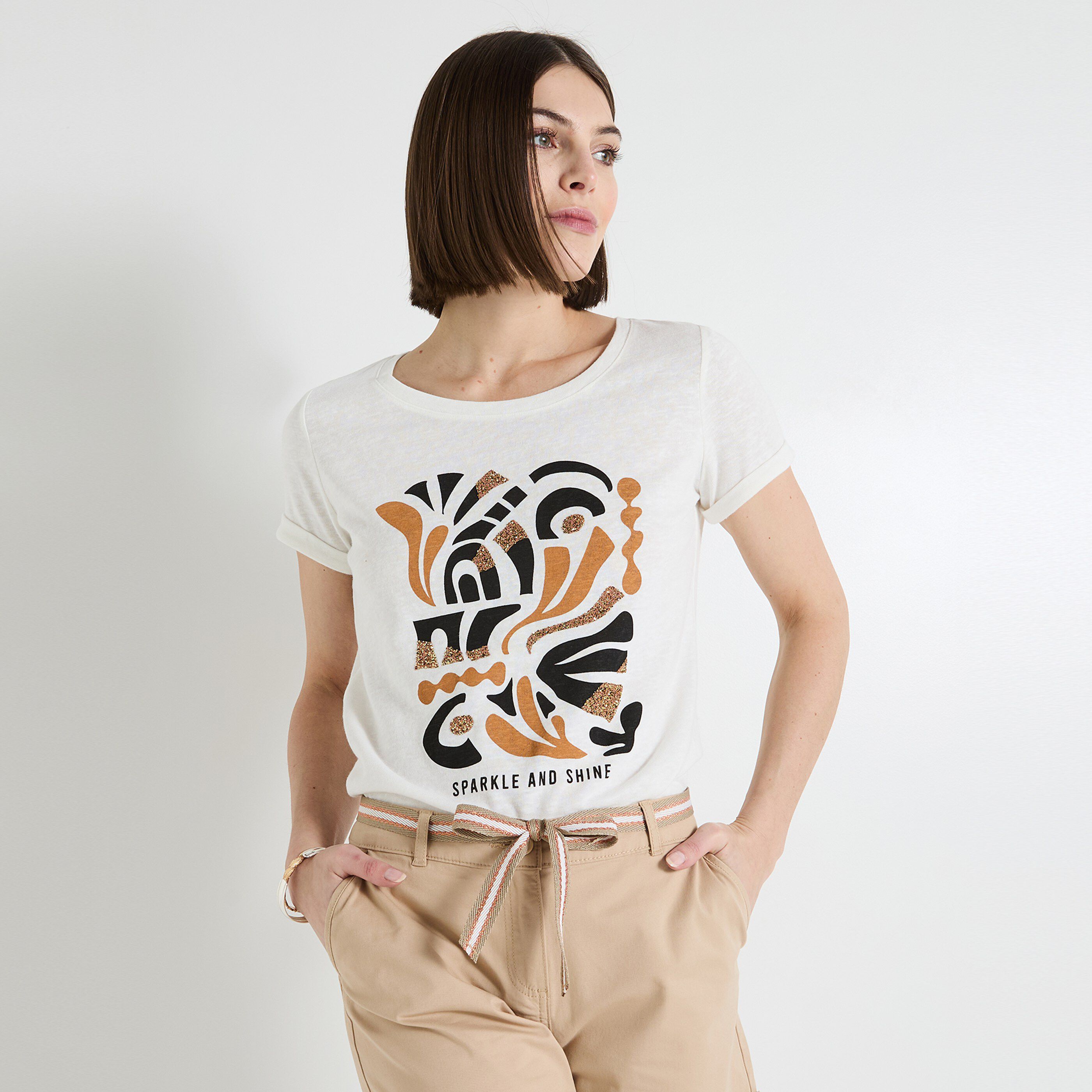 T-shirt col rond femme