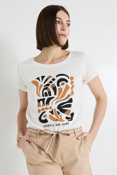 T-shirt col rond femme