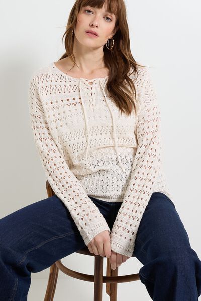 Pull en crochet femme
