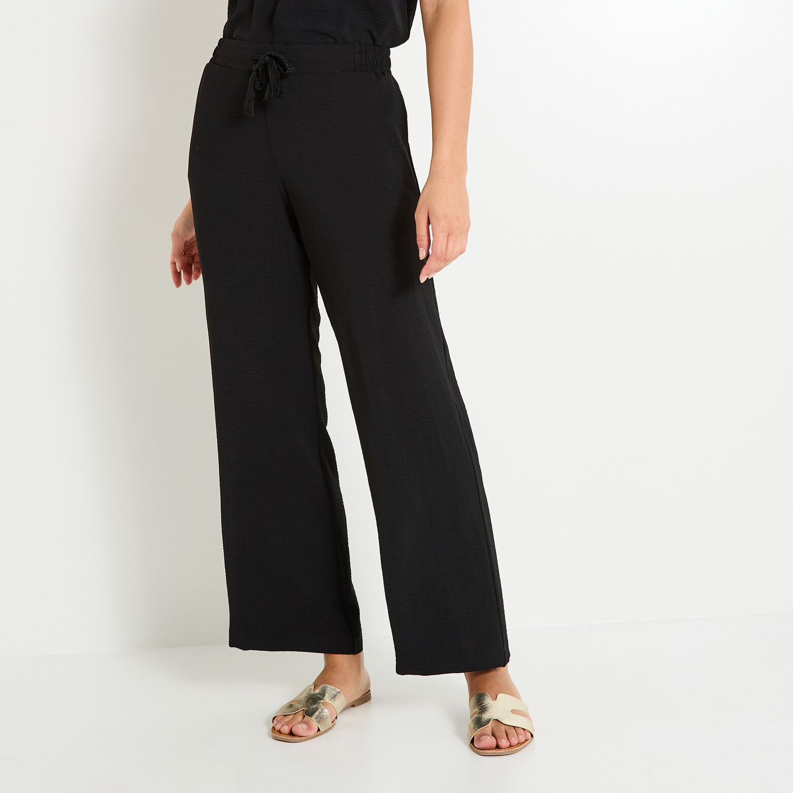 Pantalon tall large fluide femme
