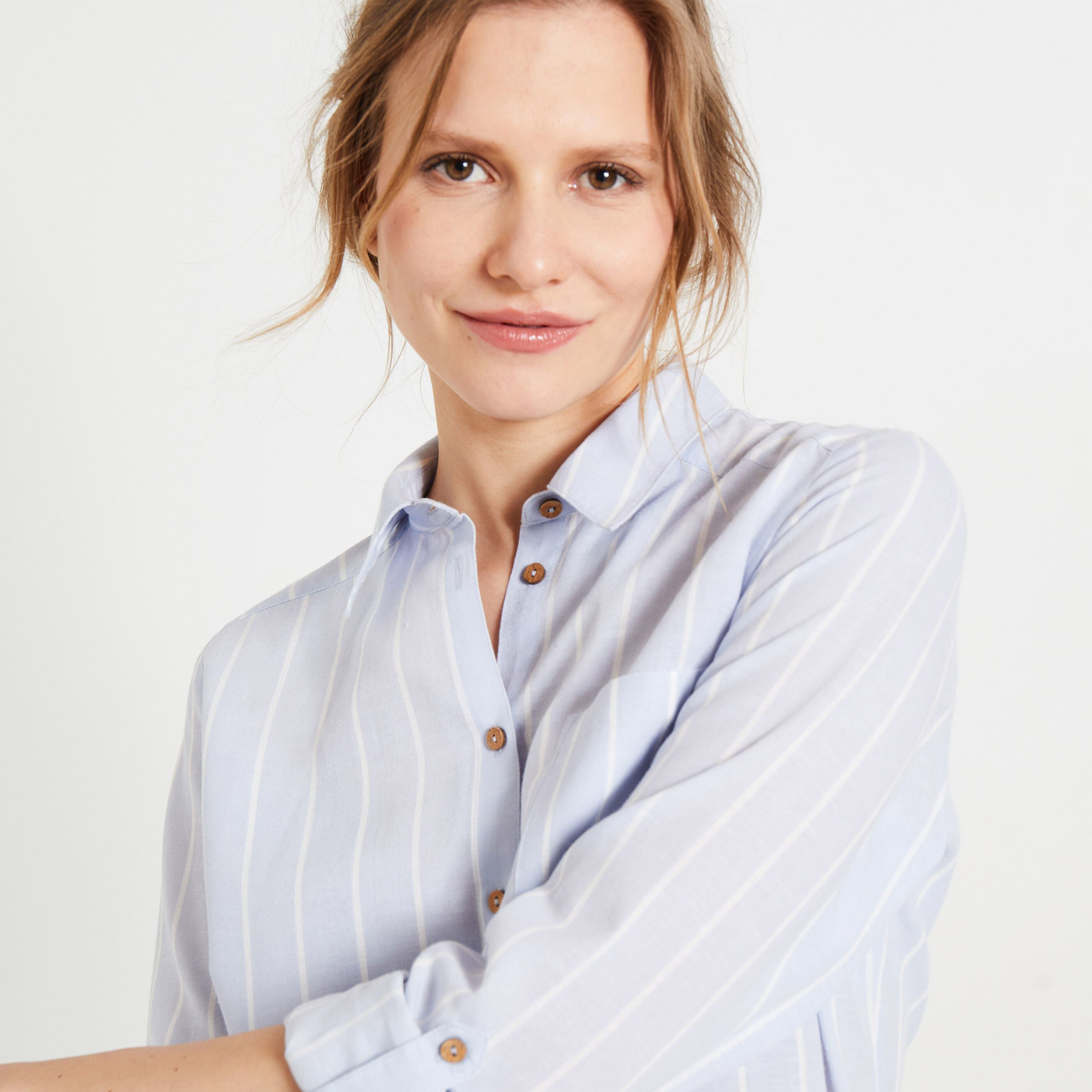 Chemise oversize ray&eacute;e femme