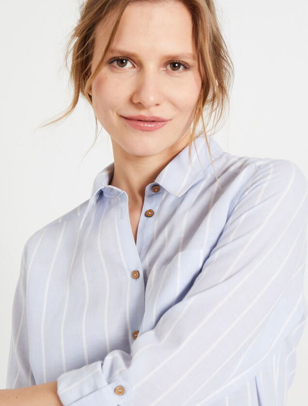 Chemise oversize rayée femme