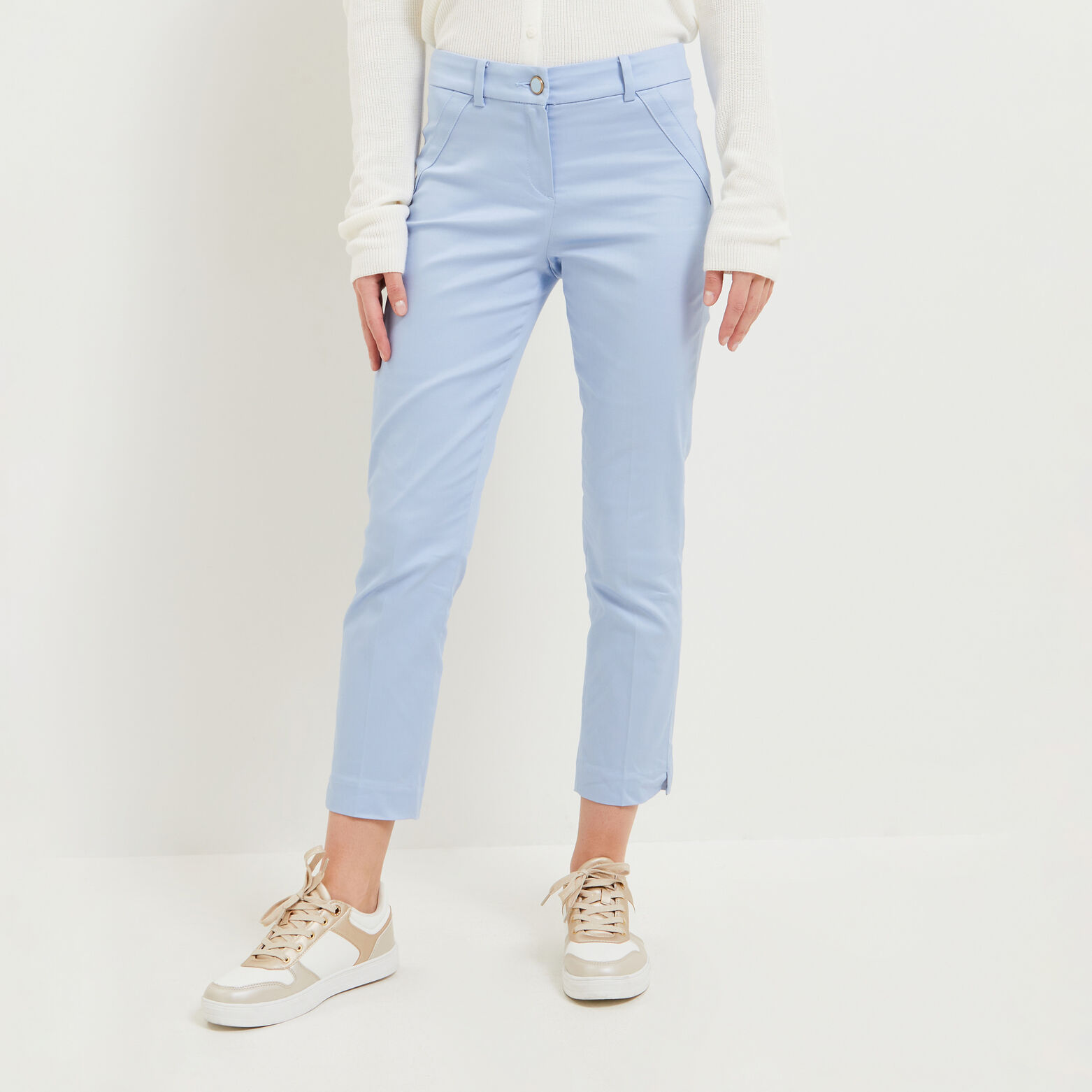 Pantalon cigarette raccourci femme