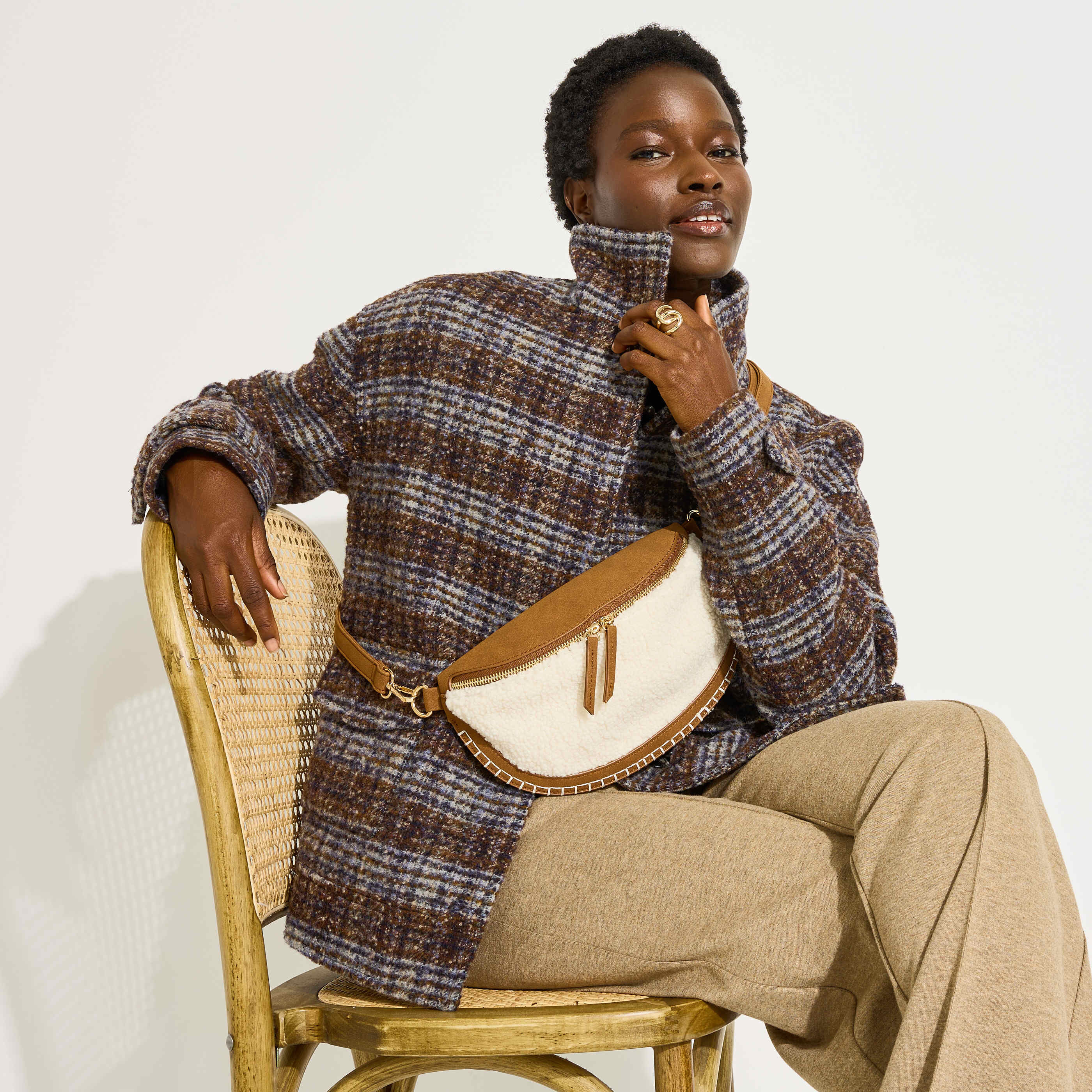 Sac banane bicolore moumoute femme