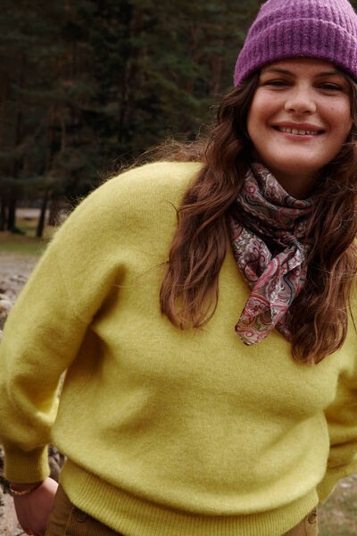Pull col rond femme