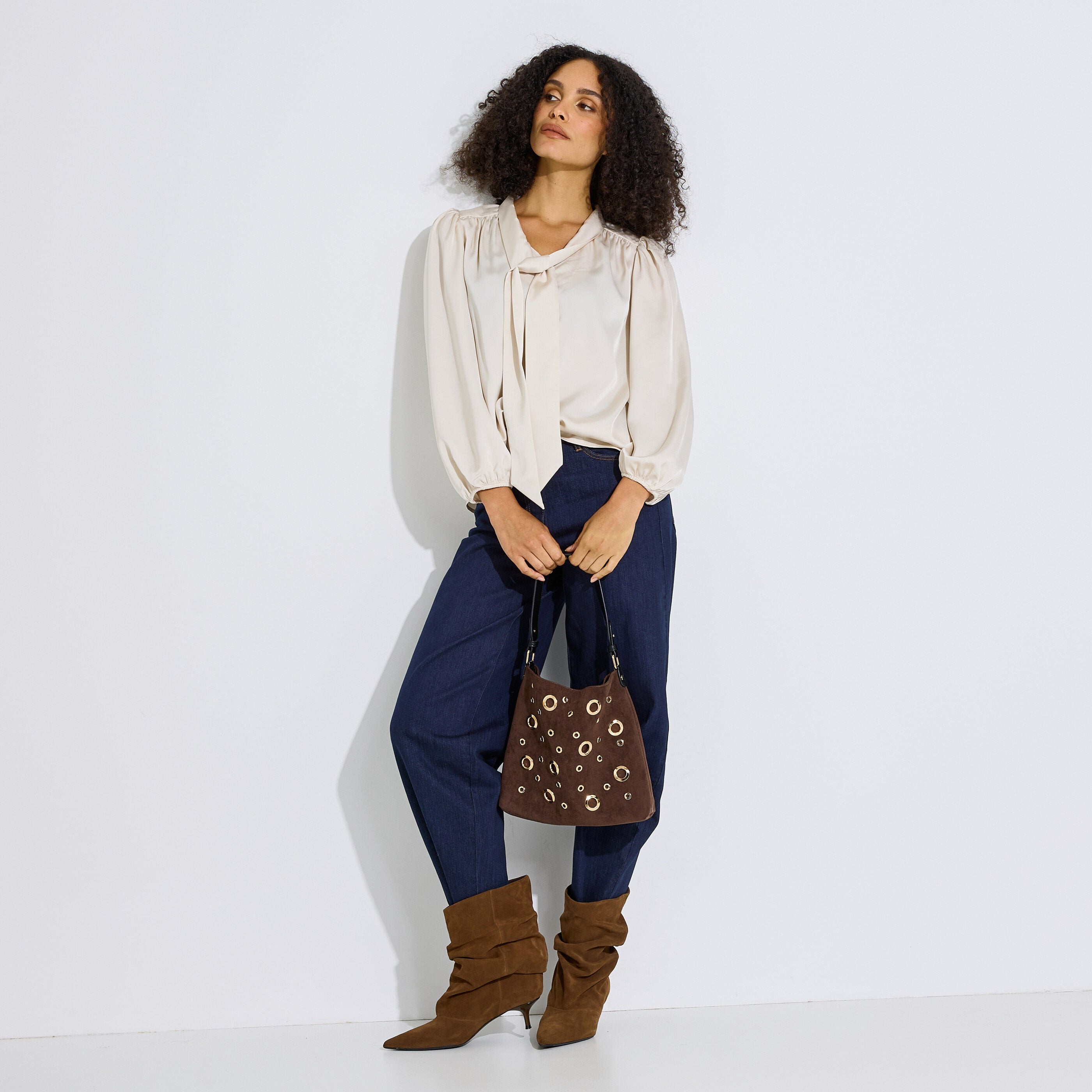 Chemisier col lavalli&egrave;re femme