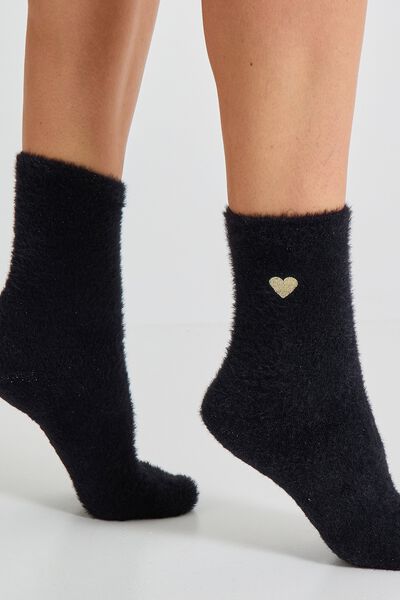 Chaussettes fluffy femme lot de 2 paires