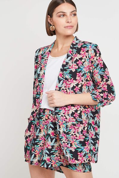 Veste fluide imprimée femme