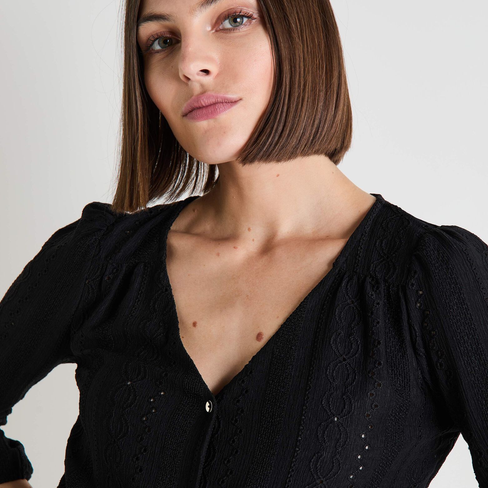 T-shirt col V femme