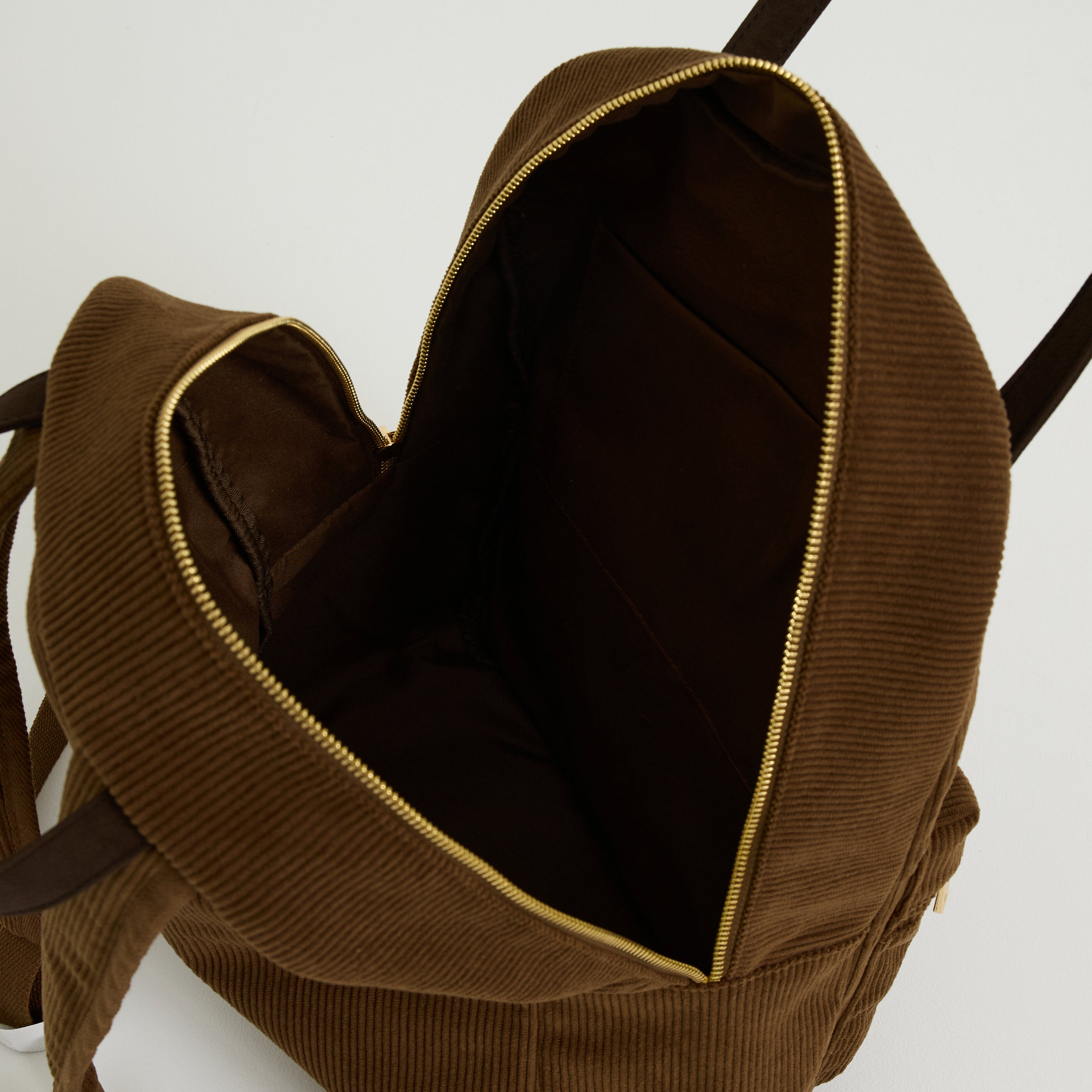 Sac &agrave; dos en velours c&ocirc;tel&eacute; femme