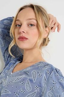 Blouse col V femme