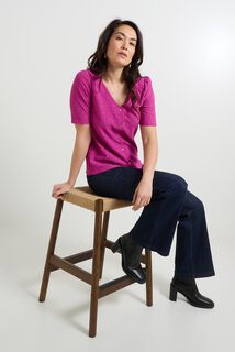 T-shirt col V femme