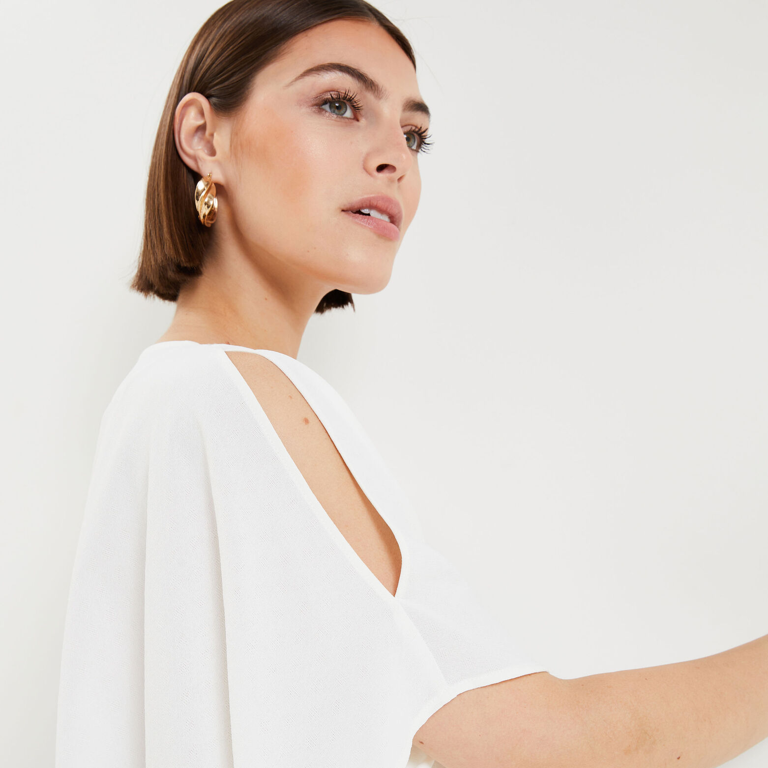 Blouse épaules ouvertes femme
