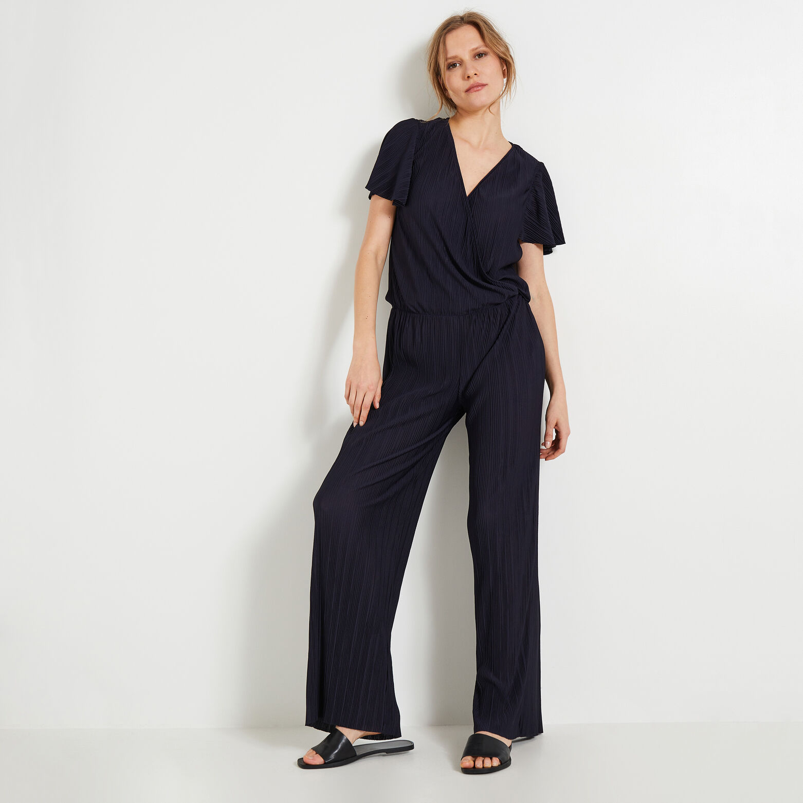 Combinaison maille froissée femme