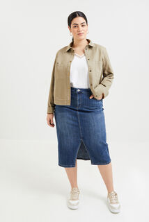 Jupe en jean mi-longue femme