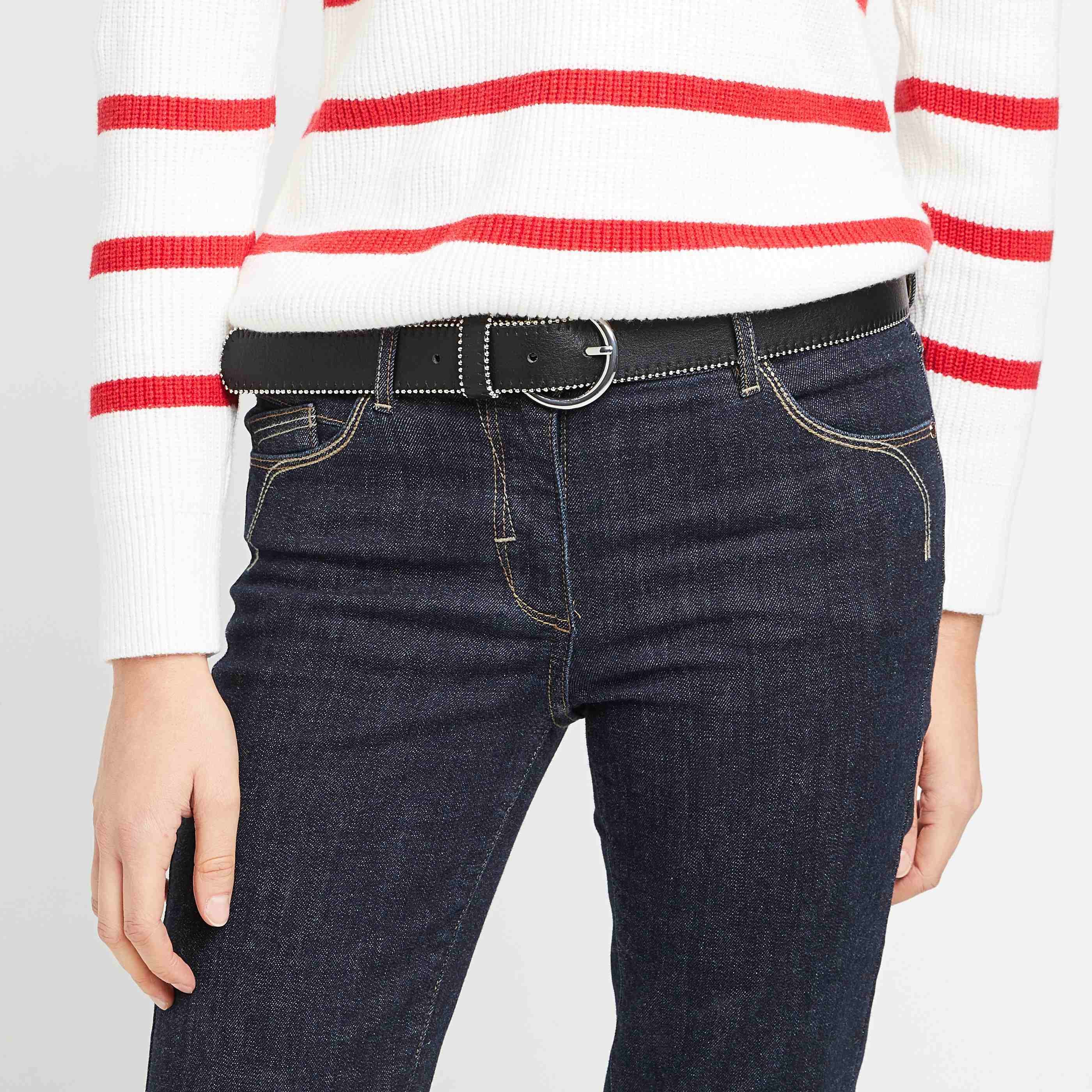 Ceinture bords perl&eacute;s femme