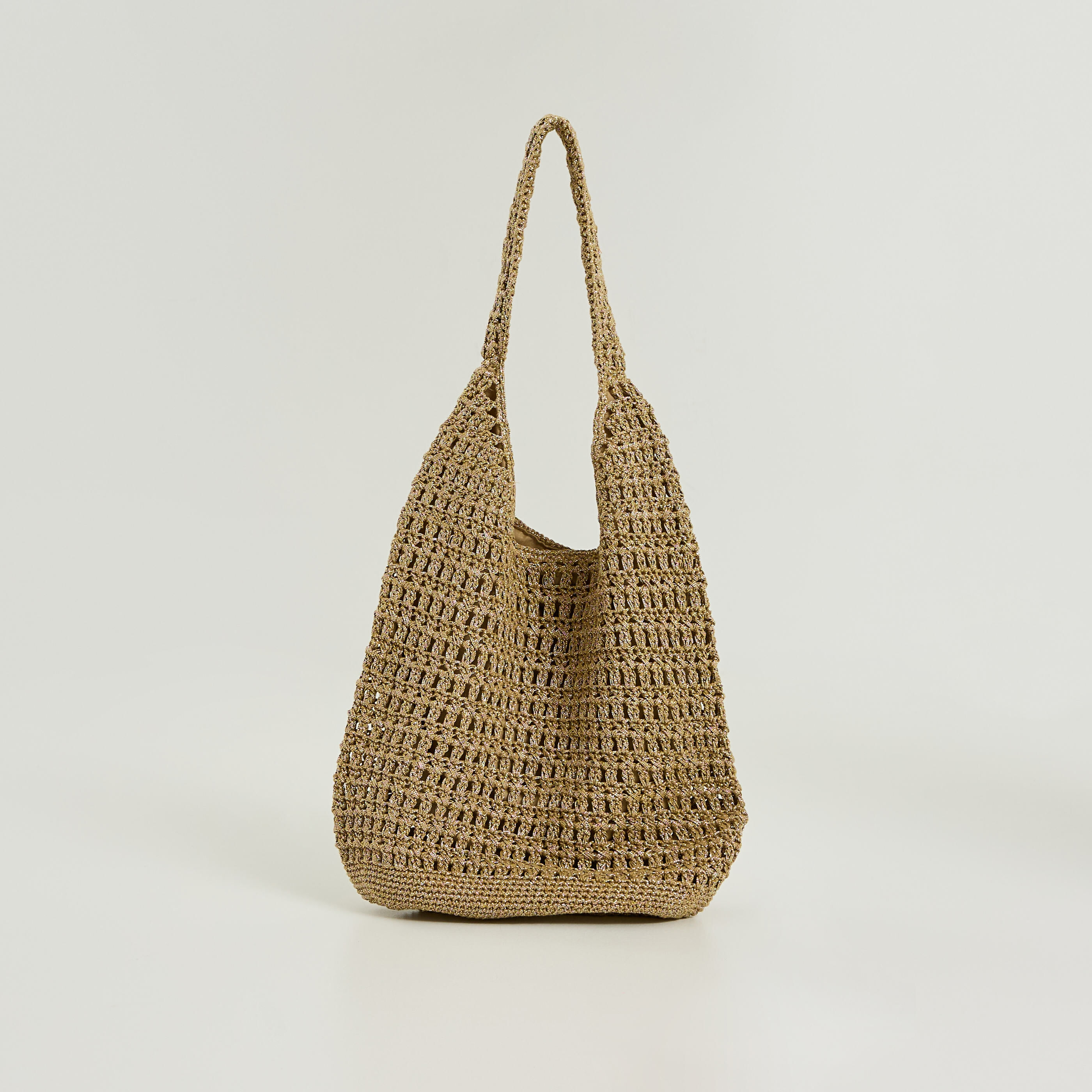 Grand sac en crochet brillant femme