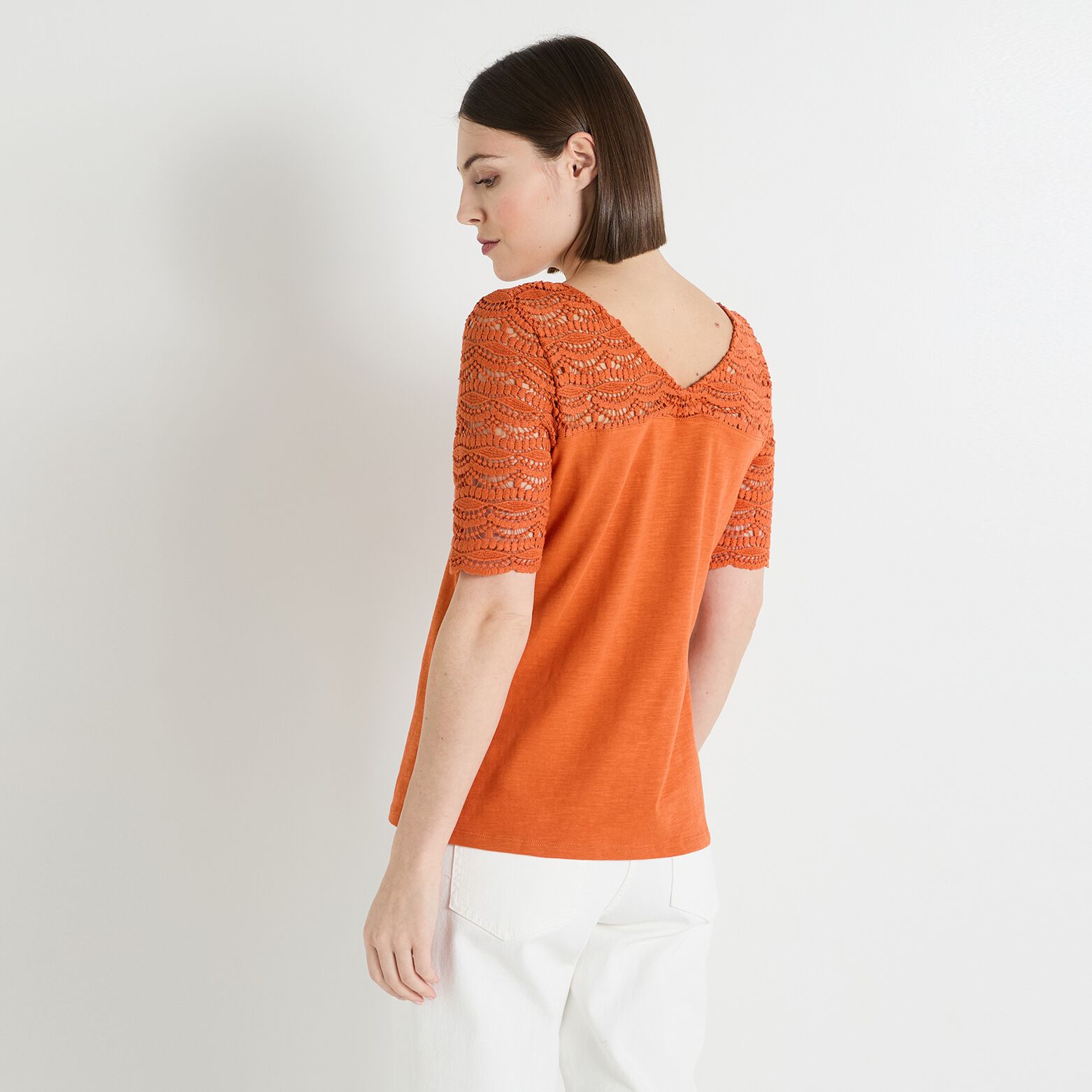 T-shirt col V femme