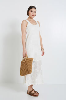 Robe longue crochet femme