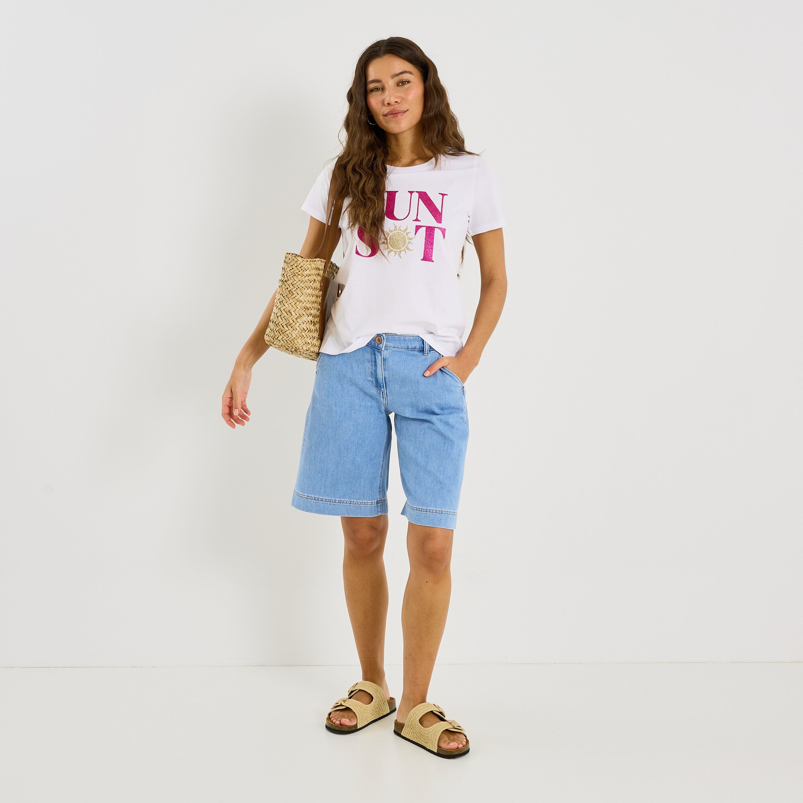 T-shirt manches courtes SUNSET femme