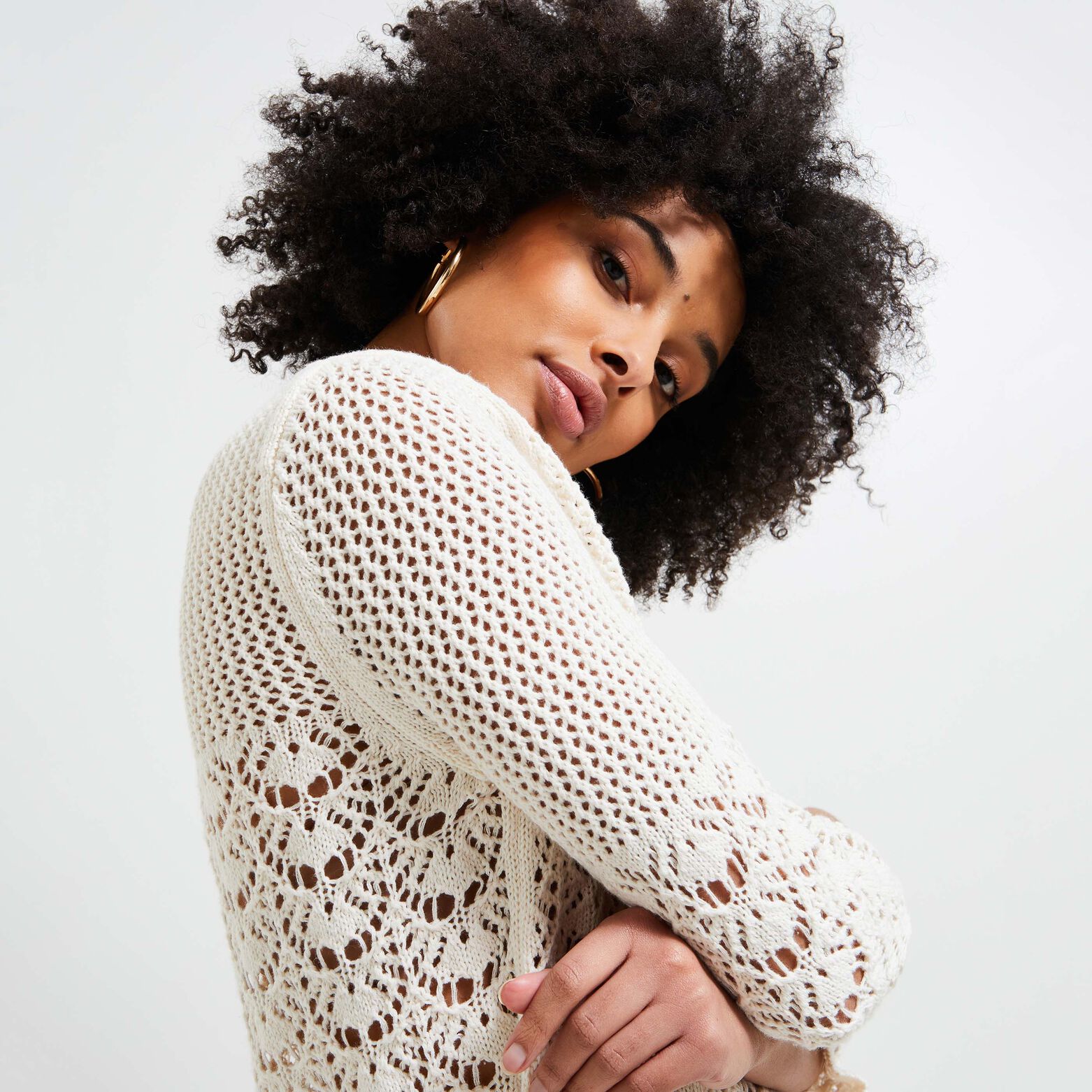 Pull ajouré femme