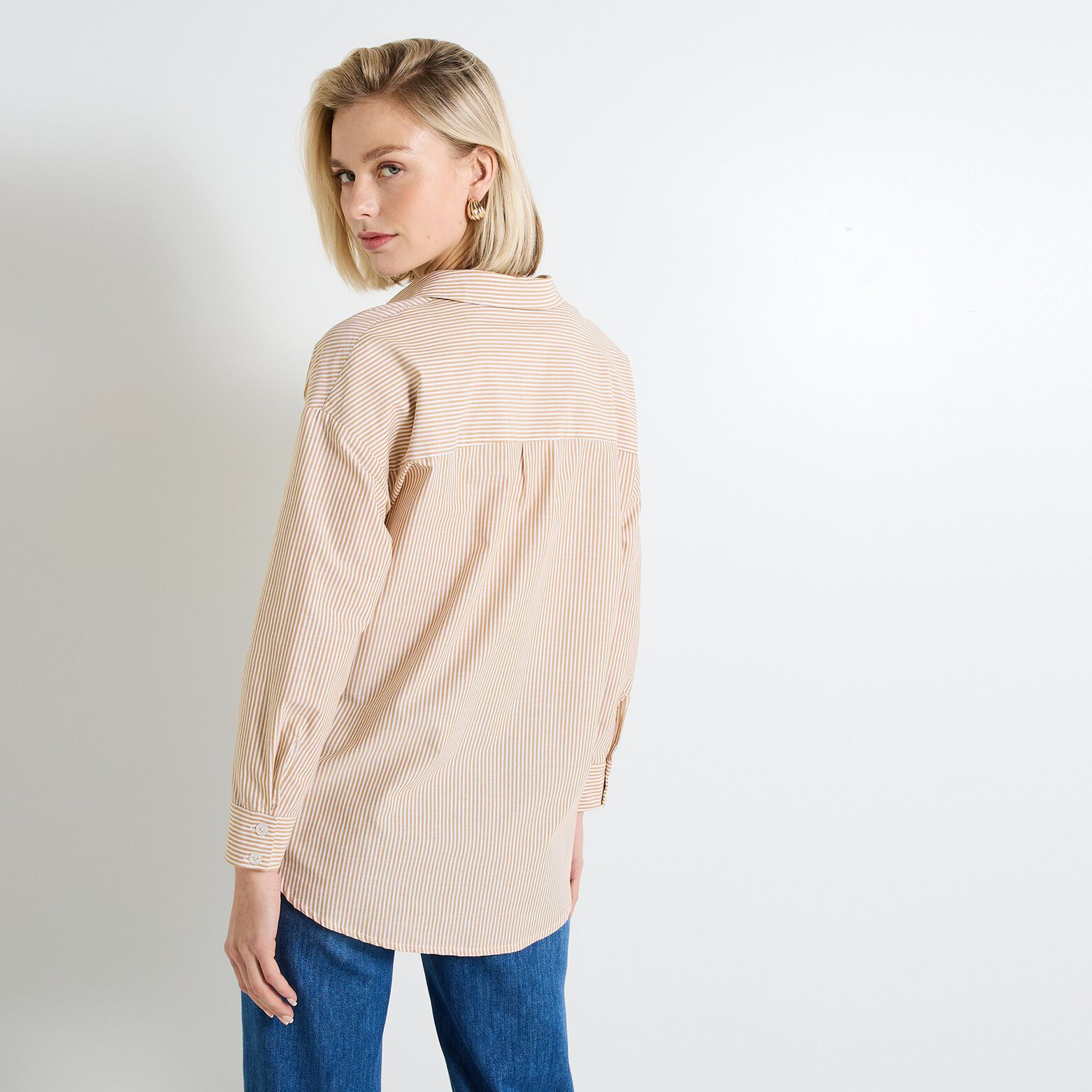 Chemise oversize rayée femme