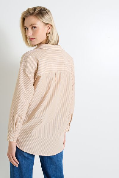 Chemise oversize rayée femme