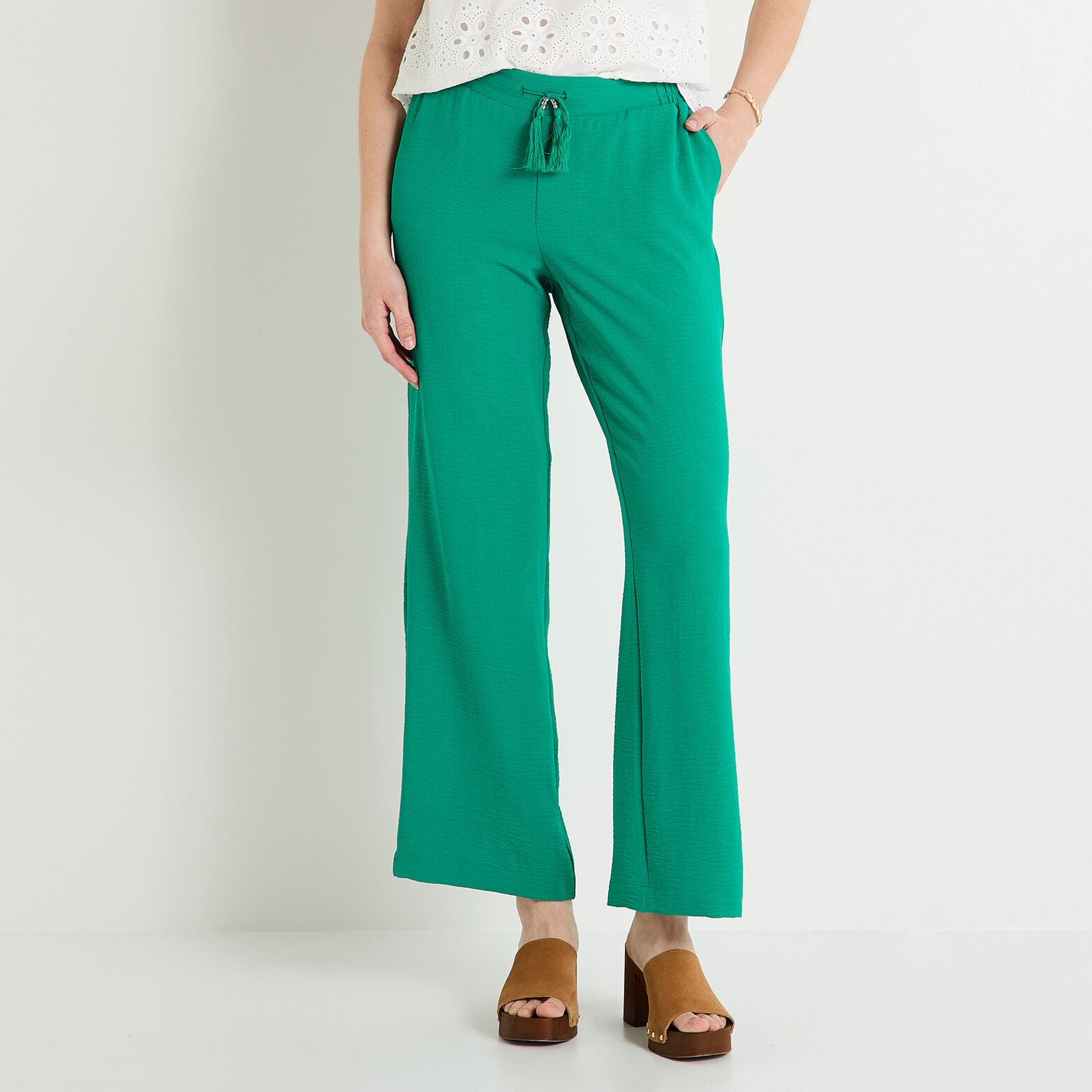 Pantalon tall large fluide femme