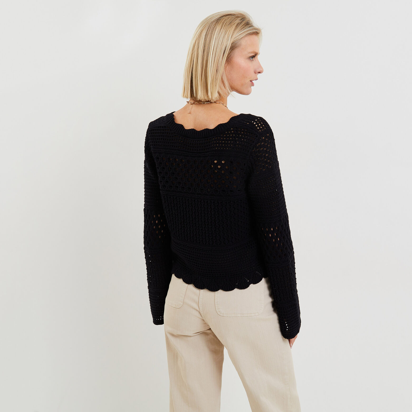 Gilet ajouré femme