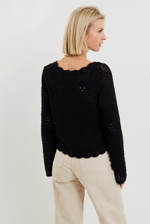 Gilet ajouré femme